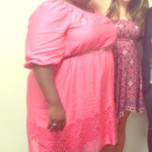 Lane Bryant Pink Knee Length Dress